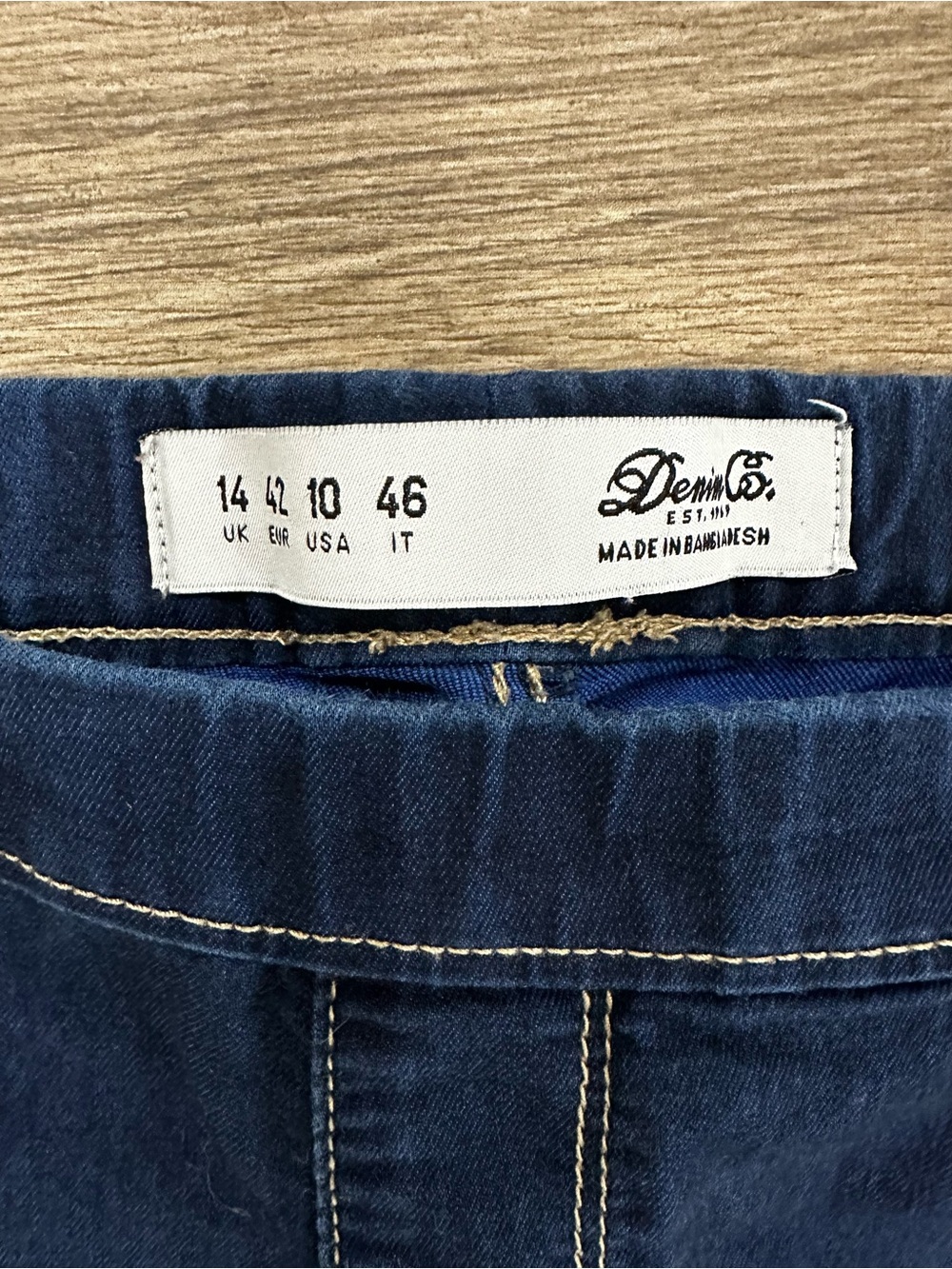 Denim&Co Dark Blue Stretch Jeggings - Slim Fit - Picture 3 of 4